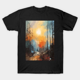 Abstract Sunset Watercolor Sunset T-Shirt